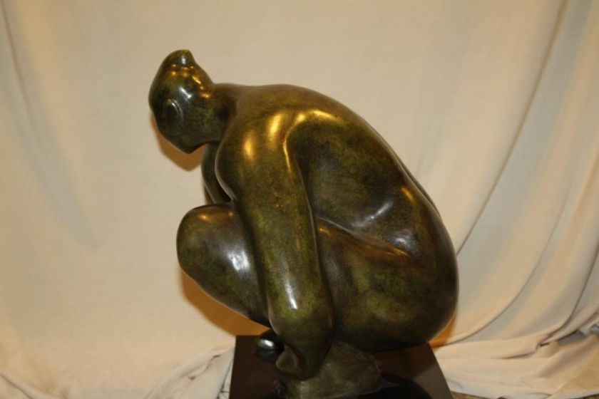 BRONZE SCULPTURE   SUMO MAN SIGNED ZUNIGA  