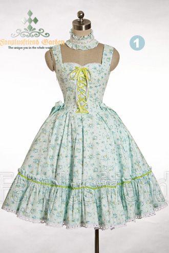 Country Casual Lolita JSK/Dress & Choker*3color Instant Shipping 