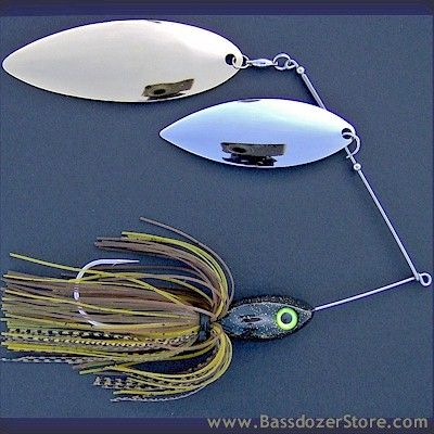 oz Spinnerbait ~ Style C ~ Dark Green Perch  