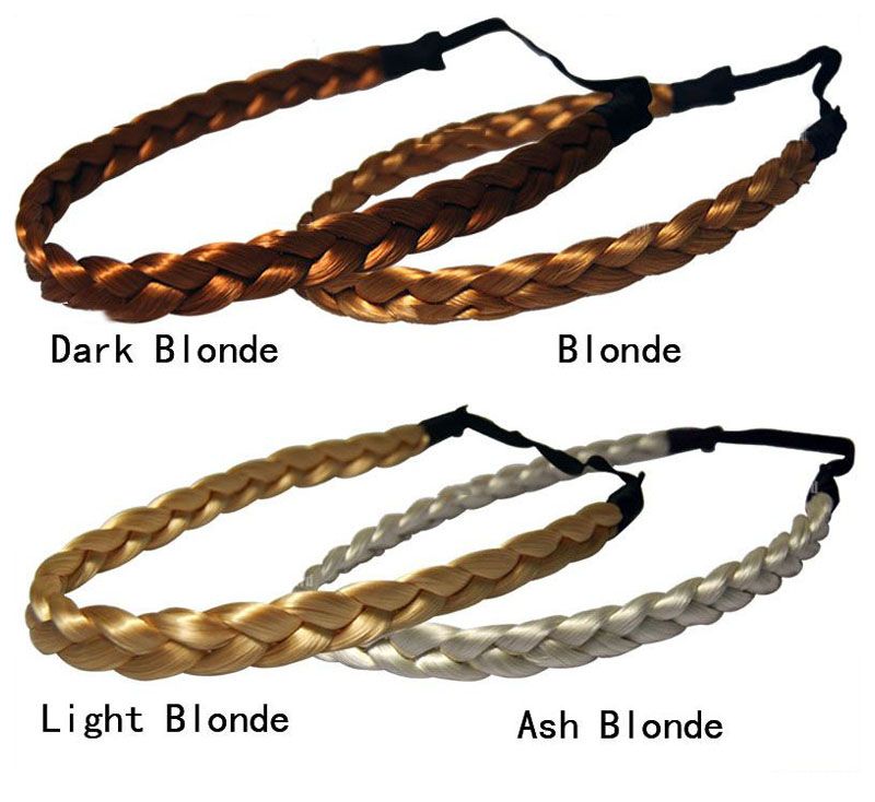 New Synthetic Hair Plaited Plait Elastic Headband Hairband  