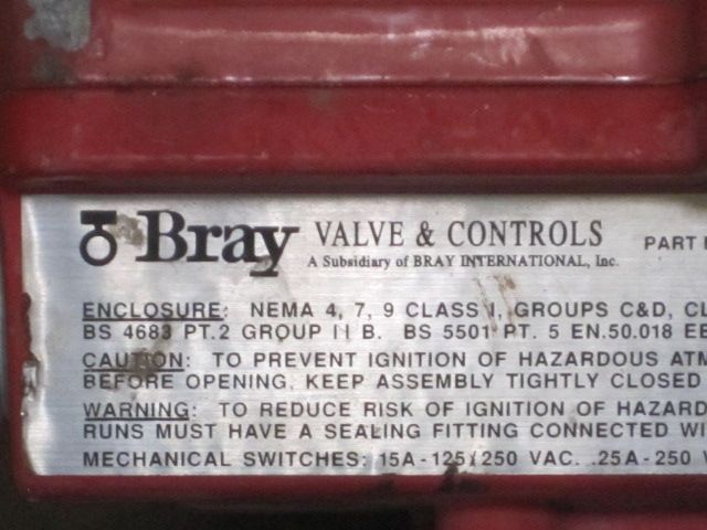 BRAY 50 0712 11512 532 MECHANICAL CONTROL SWITCH  