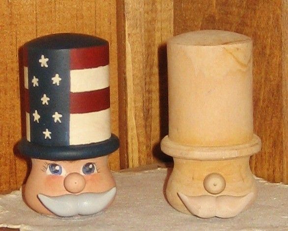 Unfinished Wood Zims Sm Uncle Sam Ornament Shelf Sitter  