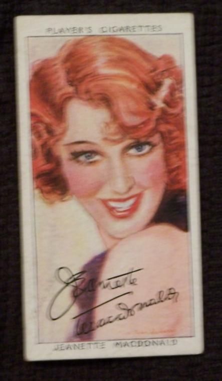 1930S JOHN PLAYER & SON CIGARETTES FILM STARS JEANETTE MACDONALD 