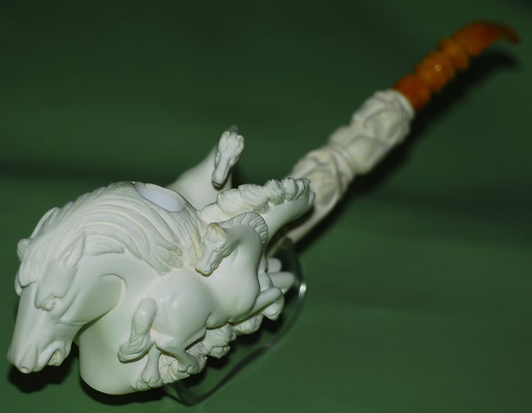 MeerschaumArt  HUGE Genuine BLOCK Meerschaum Art Work Pipe pipa pfeife 