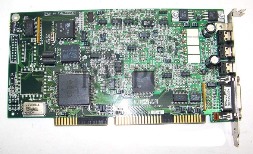 Media Vision Pro Audio Spectrum PAS16P ISA Sound Card  