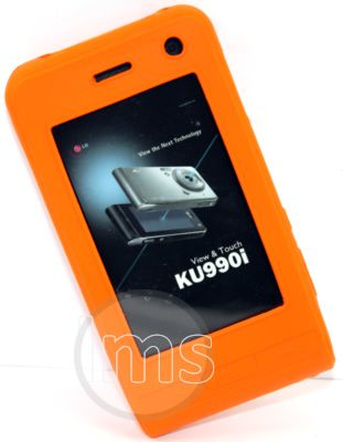 ORANGE FLORA SILICONE CASE FOR LG VIEWTY KU990 KU990i  