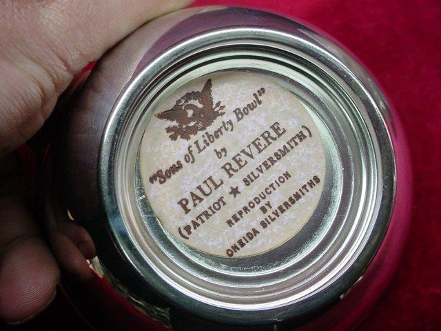 Vintage Oneida Silversmith 4 6 Sons Of Liberty Paul Revere Silver 