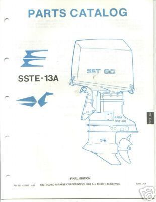 1989 Evinrude Johnson SSTE 13a Outboard Parts Catalog  