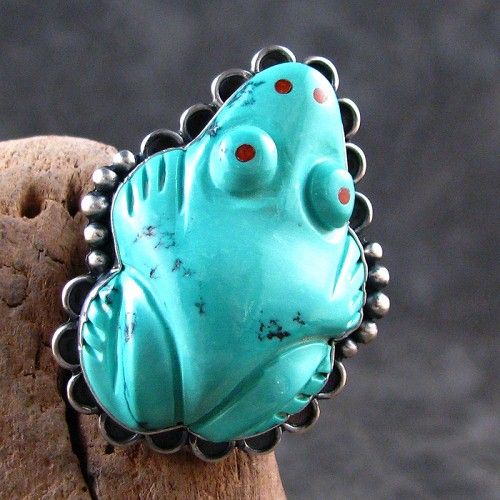 Navajo Aaron Toadlena w/Pete & Dinah Gasper Frog Ring  