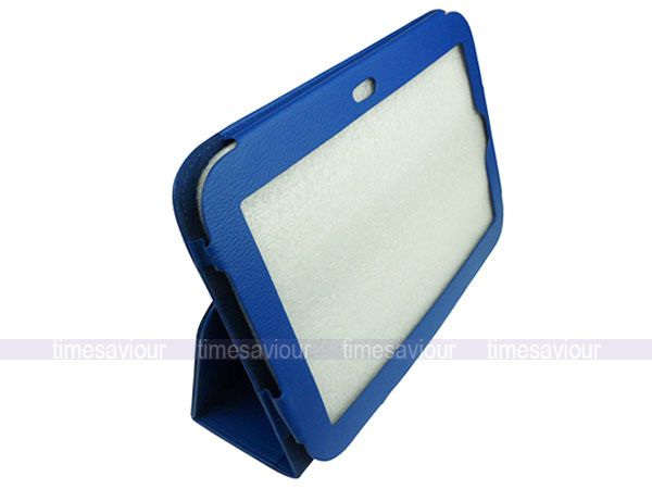 Blue Leather Case+Screen Protector+Stylus for Lenovo IdeaPad Tablet K1 