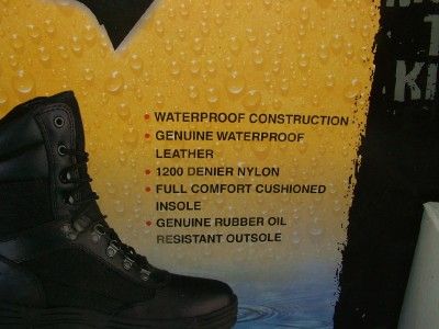 HERMAN SURVIVORS MENS BLACK LEATHER COMMANDER BOOTS SZ 7.5  