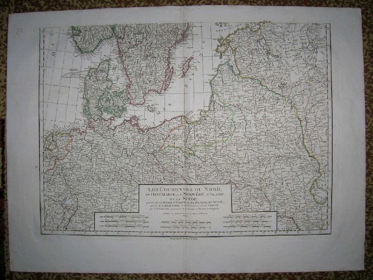 1792 Delamarche map POLAND, BALTIC, SCANDINAVIA  