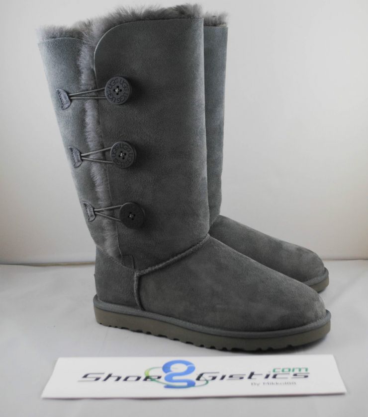 UGG Bailey Button Triplet 1873 Grey NEW Sz 5 10 737872125165  