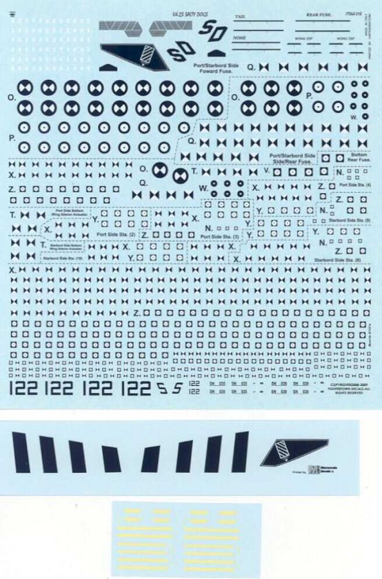 Fightertown Decals 1/48 F 18F TEST HORNET VX 23 SALTY DOGS  