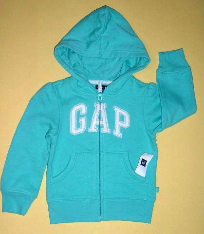 GAP AQUA ARCH LOGO HOODIE ZIP JACKET 12 18 MONTHS NWT  