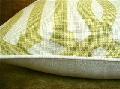 Kelly Wearstler Linen Fabric Imperial Trellis Custom Designer Pillow 1