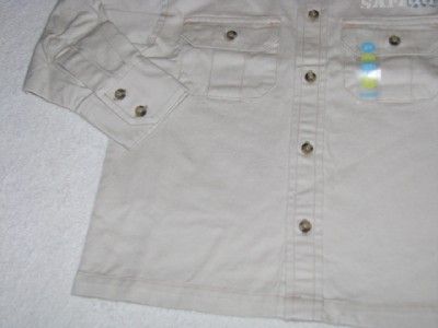   Safari Adventure Khaki Cargo Shirt Size 2T 2 Years Old NEW  