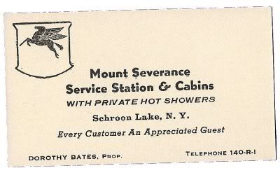 SCHROON LAKE Adirondacks Mount Severance Service Station CABIN Mobil 