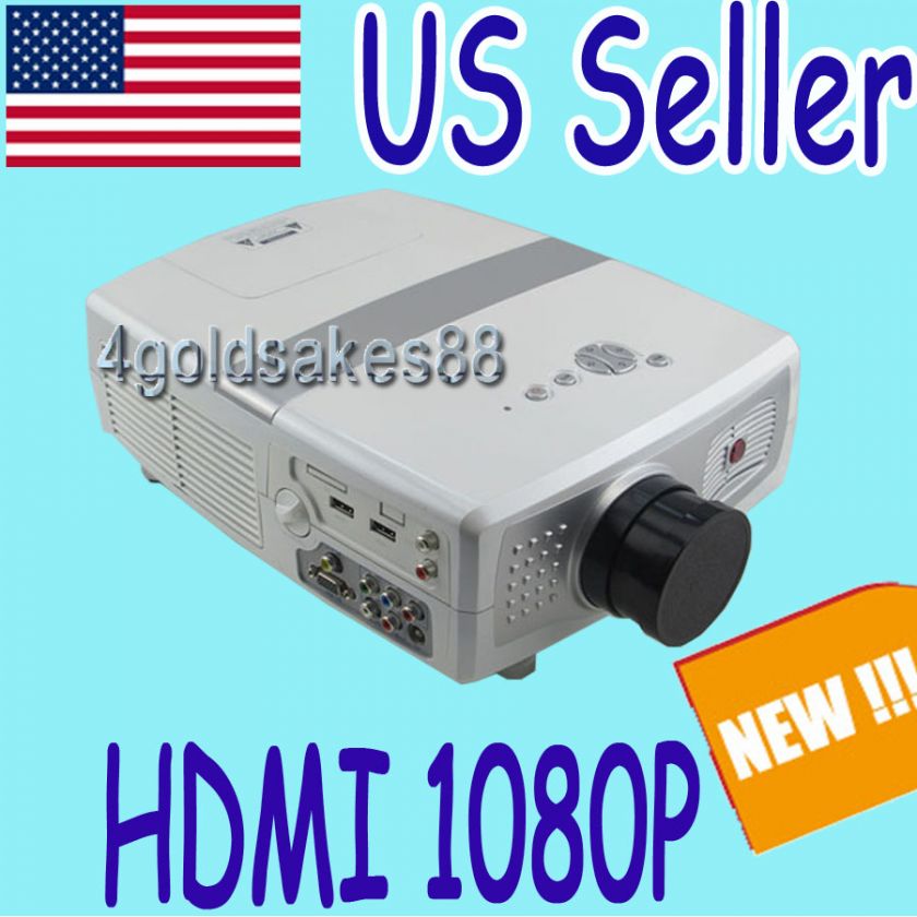 Home theatre Video Movie DVD Wii LCD Projector 1080i HD 2*HDMI VGA TV 