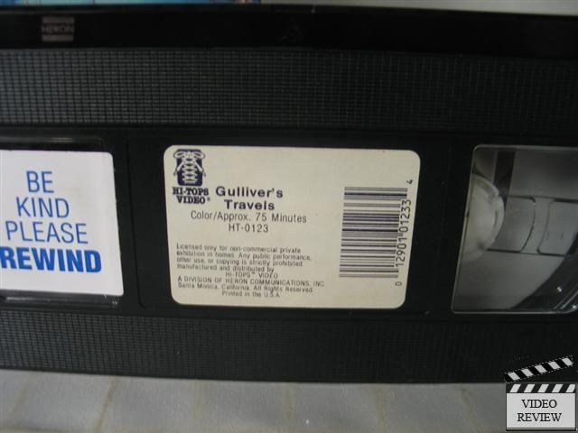 Gullivers Travels VHS Hi Tops Video 012901012334  