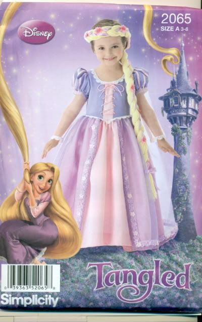 New Simplicity Sewing Pattern 2065 Girls Disney Tangled Costume Size A 