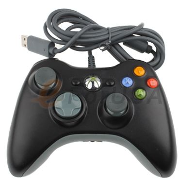 Genuine WIRED USB CONTROLLER   Black   for Xbox 360  