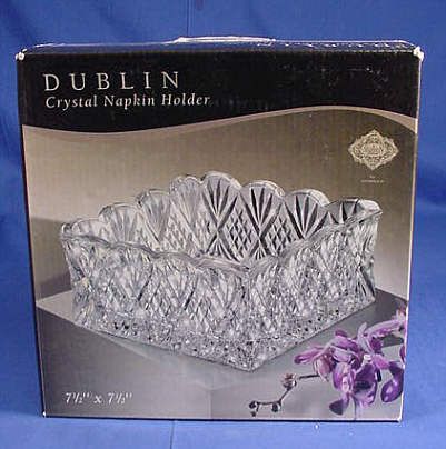 Shannon Crystal Napkin Holder DUBLIN NIB  