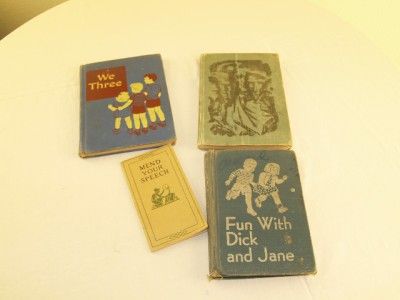 LOT OF 4 VINTAGE SCHOOL TEXT BOOKS  