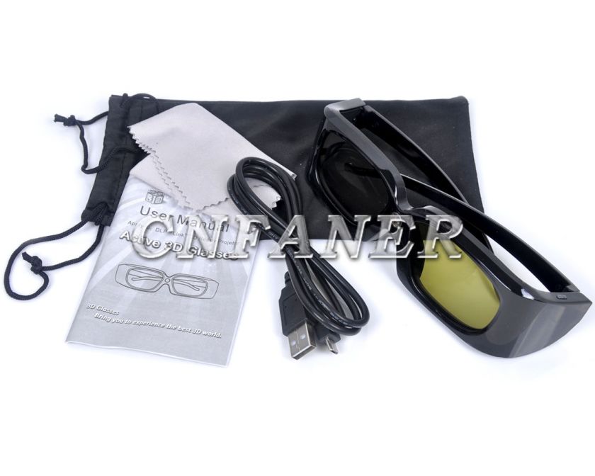 pairs of new DLP Link 3D Ready Projector Active Shutter Glasses 