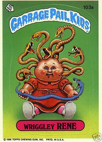 GARBAGE PAIL KIDS 3rd SERIES 103a WRIGGLEY RENE medusa  