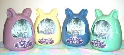 Ceramic Chinchilla Bath House choice color small animal  