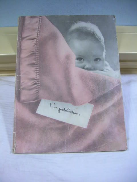 VINTAGE unused BABY scrap BOOK babies progress 1943 OH  