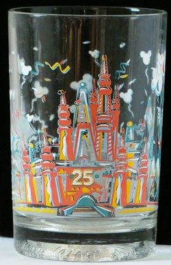 NEW Disney World 25TH ANNIVERSARY Glasses by McDonalds COMPLETE SET of 