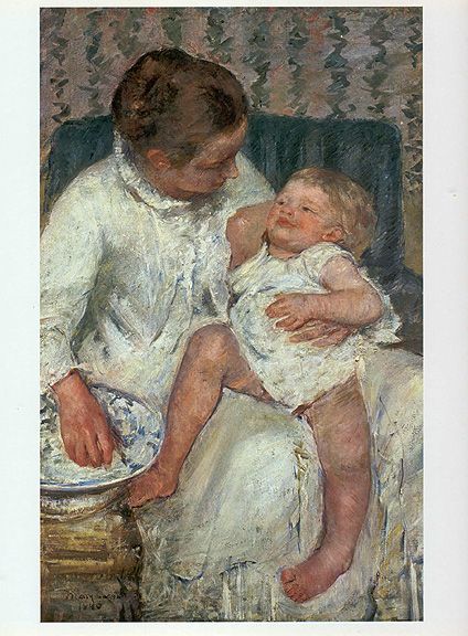 MARY CASSATT   Mother About to Wash Her Sleepy Child  