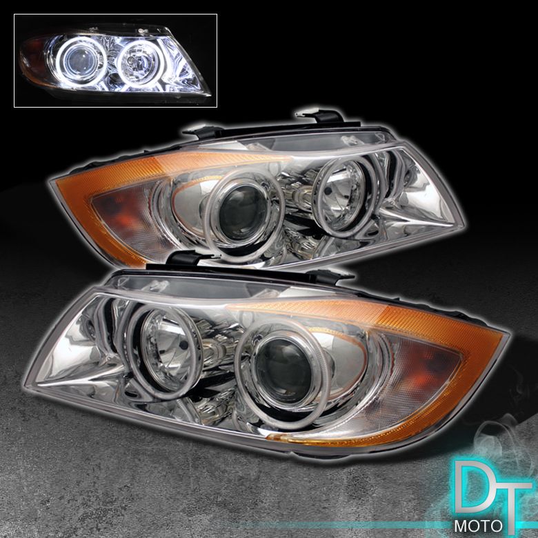   BMW E90 3 SERIES CCFL HALO PROJECTOR HEADLIGHTS LIGHTS 325i 335i 330i