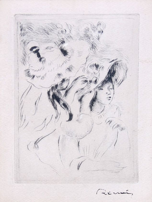 Renoir, Pierre Auguste, Le chapeau épinglé, Etching, 1894  