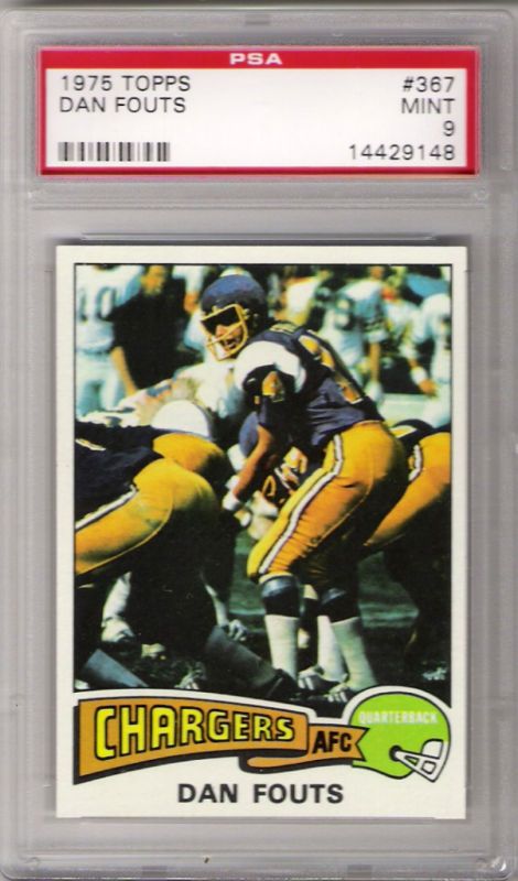 1975 75 Topps #367 Dan Fouts Rookie RC PSA 9 MINT  