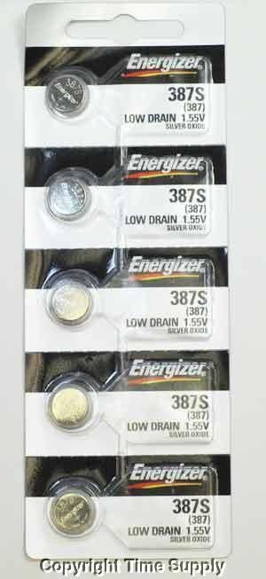 ENERGIZER 387S 387 Watch Battery Bulova Accutron 214  