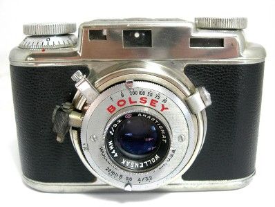   BOLSEY RANGEFINDER 35MM CAMERA W/ WOLLENSAK 44MM f/3.2 LENS  