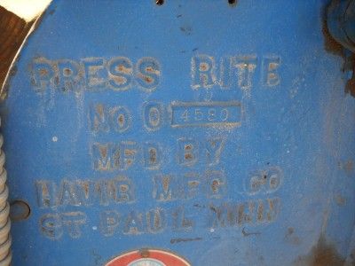 Press Rite Havir No. 0 4580 Punch Press W/Stand 5 Ton  