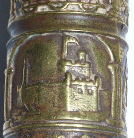   CASE CYLINDER STEAM TRAIN PADDLE STEAMER WINDSOR CASTLE SHIP BRASS VTG