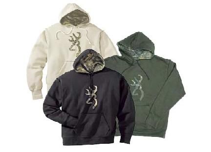 MENS BROWNING CAMO BUCKMARK PULLOVER SWEATSHIRT HOODIE  