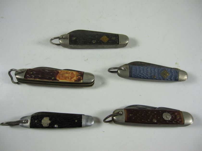 5pc Lot Boy Scout Knives   Various **  