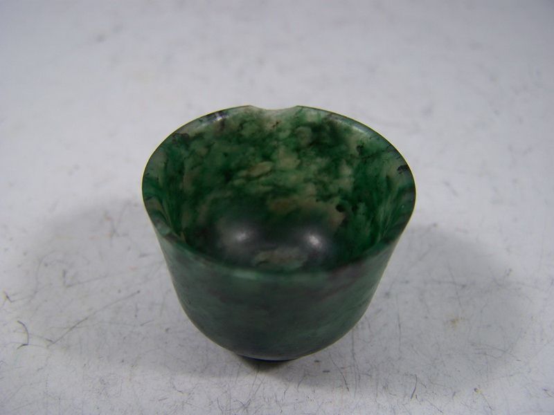 Chinese 1910s small jadeite wine cup h5699  