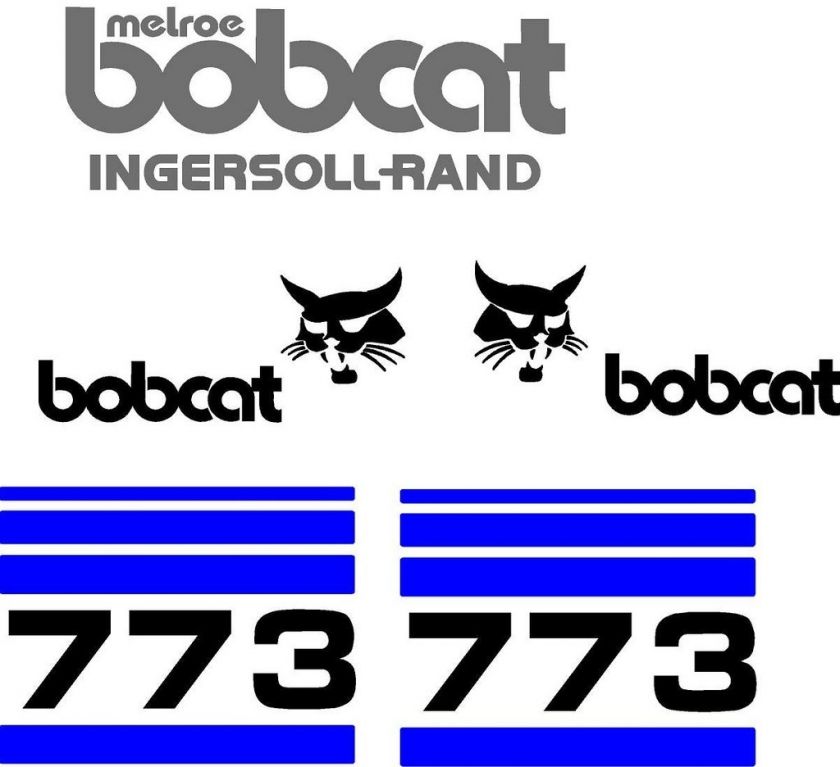 Bobcat 773 NS Excavator Decal Set Whole Machine  