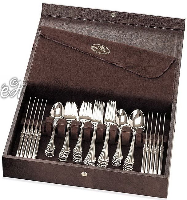   Barton Modern Hostess Brown Leather Flatware Chest 730295122650  