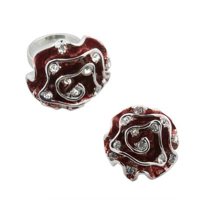 White, Purple, Blue, Black or Red Rose Ring 6 7 8 9 10  