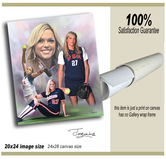 Jennie Finch  giclee print on canvas n 904  