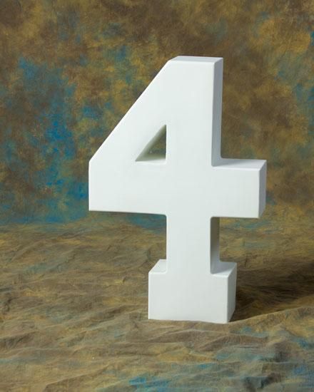 24 PLASTIC NUMBER 4 PHOTO PROP GREAT FOR CHILDREN  