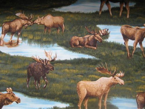 Curtain VALANCE Moose Prairie rustic lodge cabin antler  